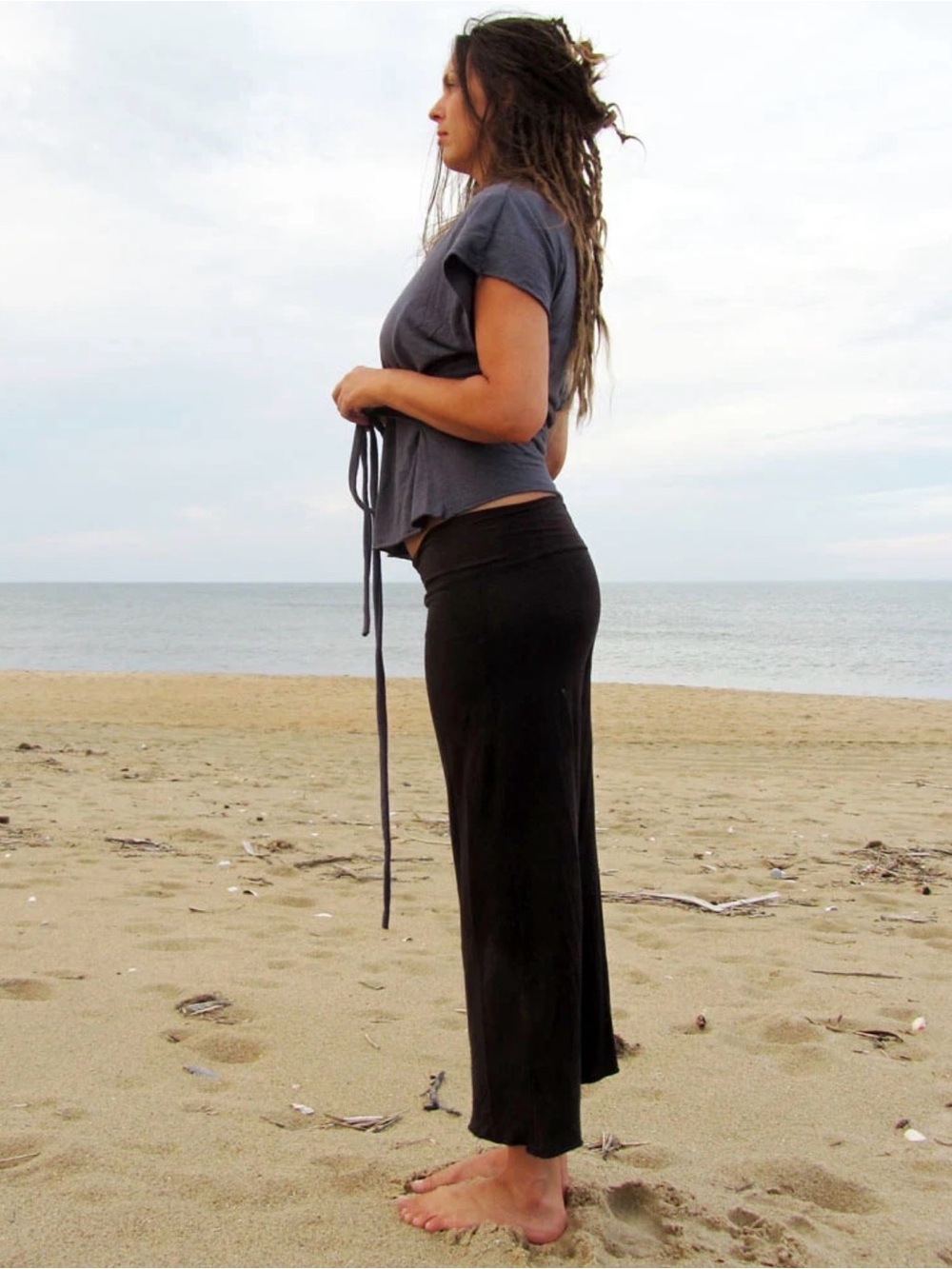 ~Gaia Conceptions BOAT KIMONO BELTED SHIRT Med~ - Picture 2 of 5